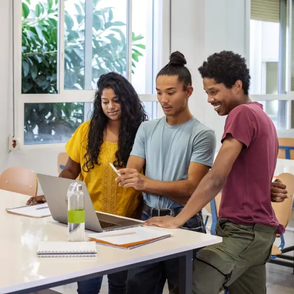 Students collaborating